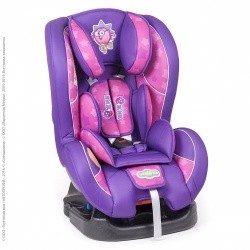 Детское автомобильное кресло Смешарики гр. 0+/1 фиолетовый с Ежиком